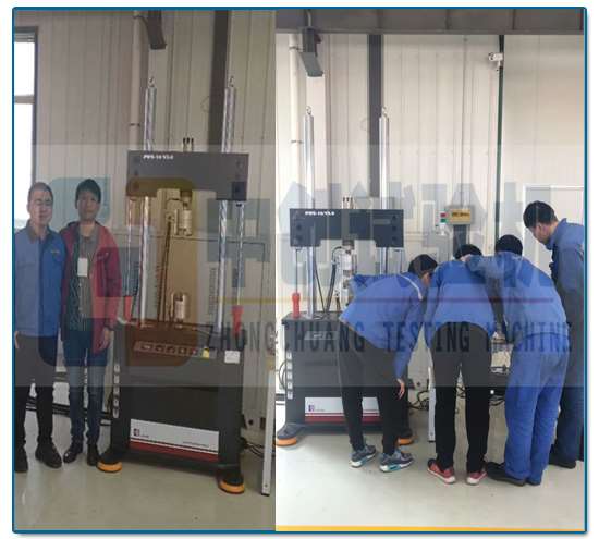 波纹管疲劳试验机验收现场 波纹管疲劳试验机验收现场