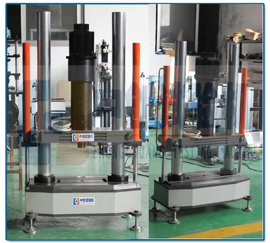 电液伺服疲劳试验机主机结构原理图