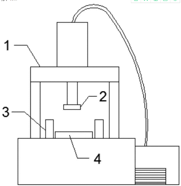 镀锌钢管压扁试验机 结构原理示意图